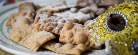 Chiacchiere di Carnevale Mandolat e Crema Cacao