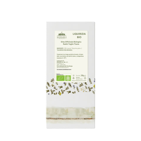 liquirizia radici taglio tisana bio 100g — retro etichetta